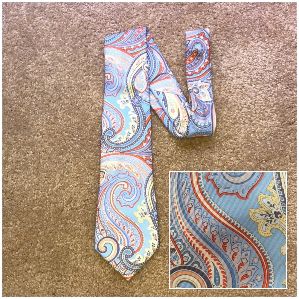 Countess Mara Colorful Jacquard Design Silk Tie